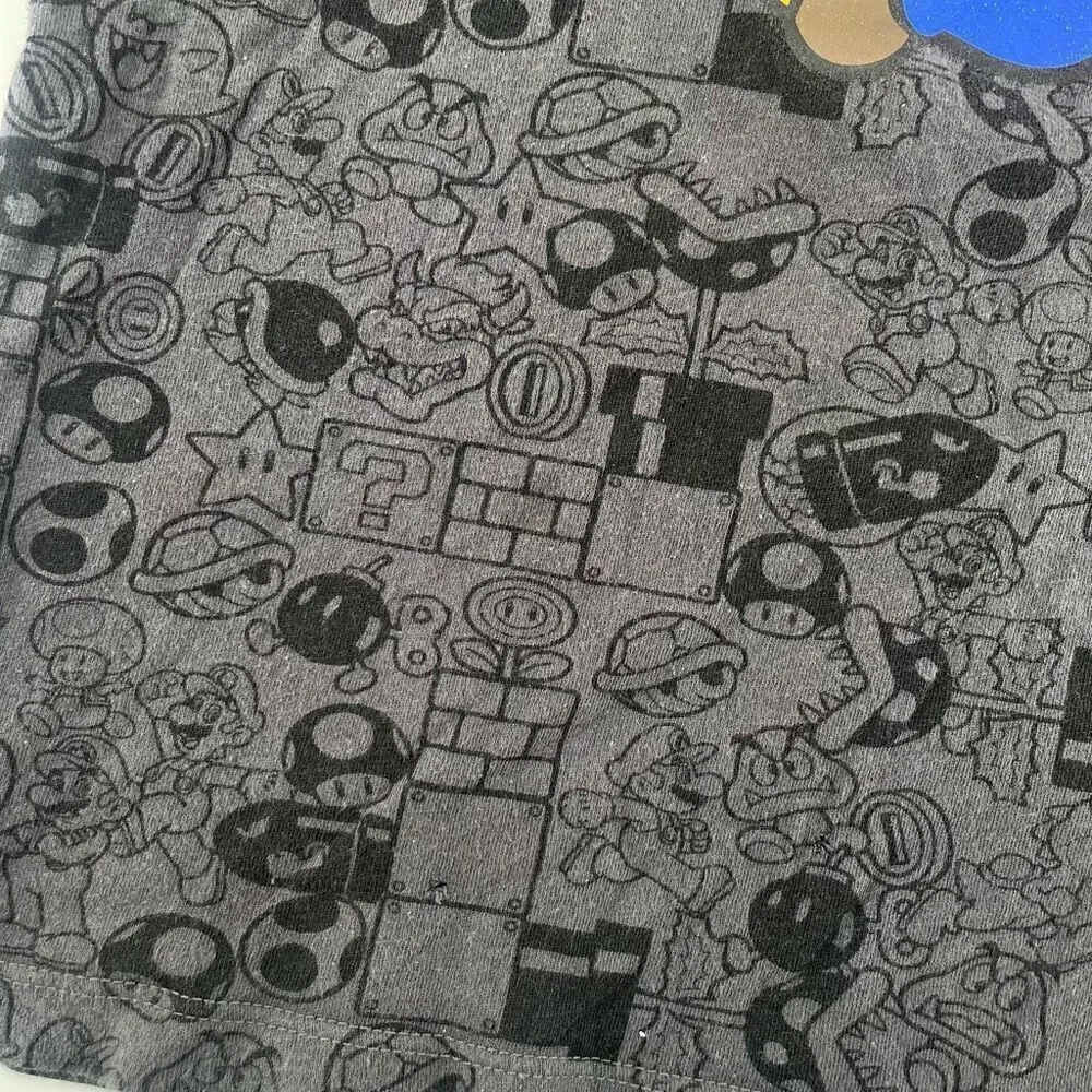 Old Navy Gender Neutral Kid’s Super Mario Graphic Printed Short Sleeve Tee Sz 8